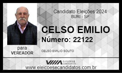 Candidato CELSO EMILIO 2024 - BURI - Eleições