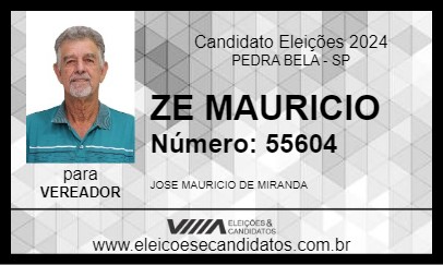 Candidato ZE MAURICIO 2024 - PEDRA BELA - Eleições