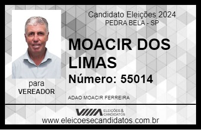 Candidato MOACIR DOS LIMAS 2024 - PEDRA BELA - Eleições