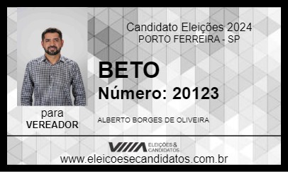 Candidato BETO 2024 - PORTO FERREIRA - Eleições