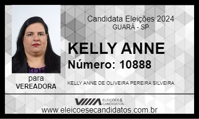 Candidato KELLY ANNE 2024 - GUARÁ - Eleições