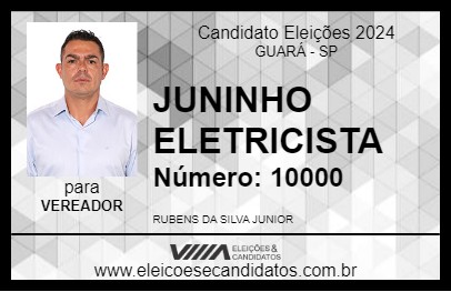 Candidato JUNINHO ELETRICISTA 2024 - GUARÁ - Eleições