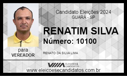 Candidato RENATIM SILVA 2024 - GUARÁ - Eleições