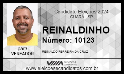 Candidato REINALDINHO 2024 - GUARÁ - Eleições