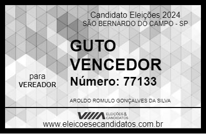 Candidato GUTO VENCEDOR 2024 - SÃO BERNARDO DO CAMPO - Eleições