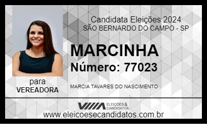 Candidato MARCINHA 2024 - SÃO BERNARDO DO CAMPO - Eleições