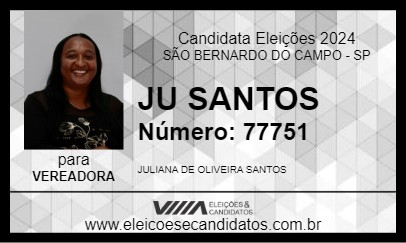 Candidato JU SANTOS 2024 - SÃO BERNARDO DO CAMPO - Eleições