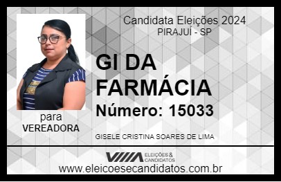 Candidato GI DA FARMÁCIA 2024 - PIRAJUÍ - Eleições