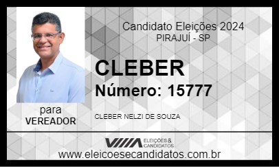 Candidato CLEBER 2024 - PIRAJUÍ - Eleições