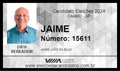 Candidato JAIME 2024 - CAIABU - Eleições