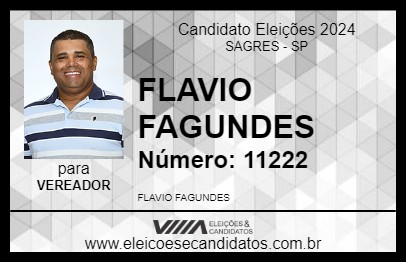 Candidato FLAVIO FAGUNDES 2024 - SAGRES - Eleições