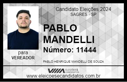 Candidato PABLO MANDELLI 2024 - SAGRES - Eleições