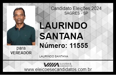 Candidato LAURINDO SANTANA 2024 - SAGRES - Eleições