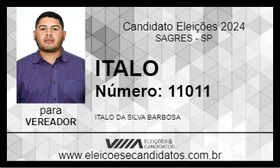 Candidato ITALO 2024 - SAGRES - Eleições