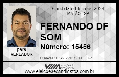 Candidato FERNANDO DF SOM 2024 - MATÃO - Eleições