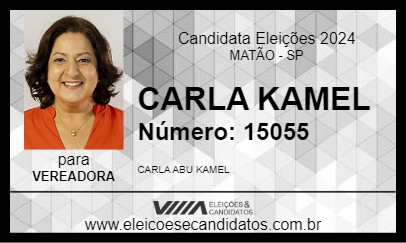 Candidato CARLA KAMEL 2024 - MATÃO - Eleições