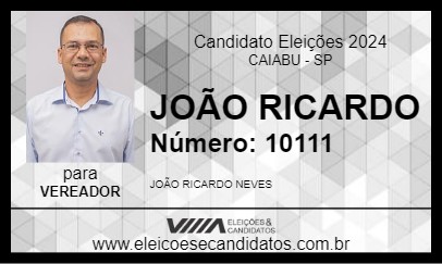 Candidato JOÃO RICARDO 2024 - CAIABU - Eleições