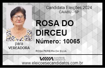 Candidato ROSA DO DIRCEU 2024 - CAIABU - Eleições