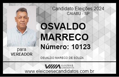 Candidato OSVALDO MARRECO 2024 - CAIABU - Eleições