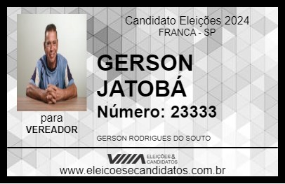 Candidato GERSON JATOBÁ 2024 - FRANCA - Eleições