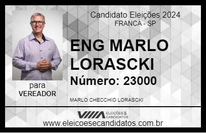 Candidato ENG MARLO LORASCKI 2024 - FRANCA - Eleições