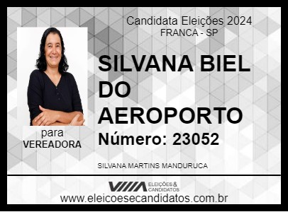 Candidato SILVANA BIEL DO AEROPORTO 2024 - FRANCA - Eleições