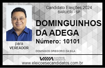 Candidato DOMINGUINHOS DA ADEGA 2024 - BARUERI - Eleições