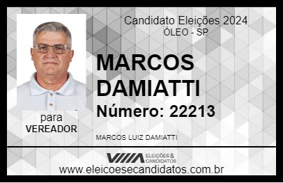 Candidato MARCOS DAMIATTI 2024 - ÓLEO - Eleições