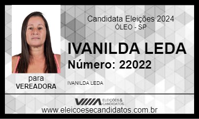 Candidato IVANILDA LEDA 2024 - ÓLEO - Eleições