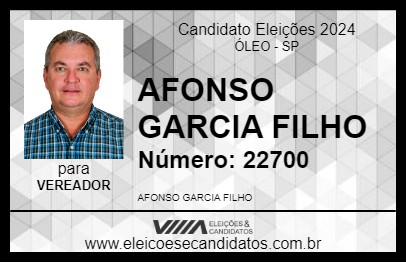 Candidato AFONSO GARCIA FILHO 2024 - ÓLEO - Eleições