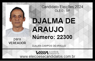 Candidato DJALMA DE ARAUJO 2024 - ÓLEO - Eleições