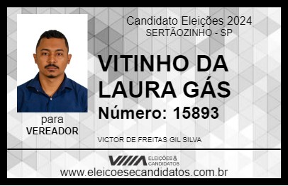 Candidato VITINHO DA LAURA GÁS 2024 - SERTÃOZINHO - Eleições