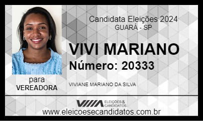 Candidato VIVI MARIANO 2024 - GUARÁ - Eleições