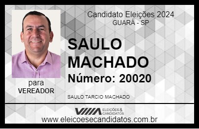 Candidato SAULO MACHADO 2024 - GUARÁ - Eleições