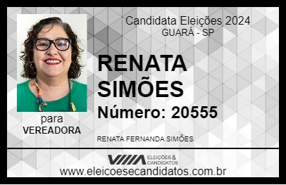 Candidato RENATA SIMÕES 2024 - GUARÁ - Eleições