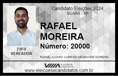 Candidato RAFAEL MOREIRA 2024 - GUARÁ - Eleições