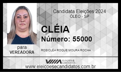 Candidato CLÉIA 2024 - ÓLEO - Eleições