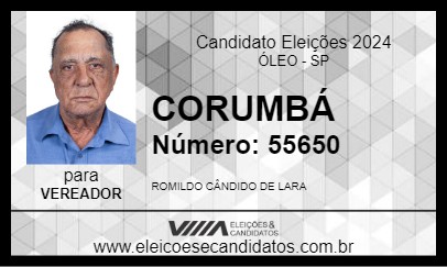 Candidato CORUMBÁ 2024 - ÓLEO - Eleições