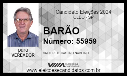 Candidato BARÃO 2024 - ÓLEO - Eleições