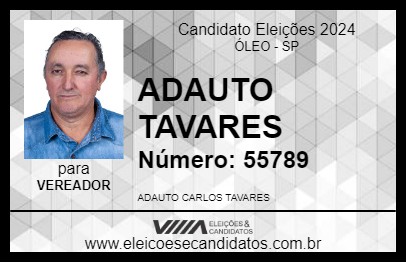 Candidato ADAUTO TAVARES 2024 - ÓLEO - Eleições