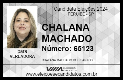 Candidato CHALANA MACHADO 2024 - PERUÍBE - Eleições