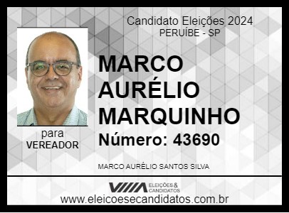 Candidato MARCO AURÉLIO MARQUINHO 2024 - PERUÍBE - Eleições