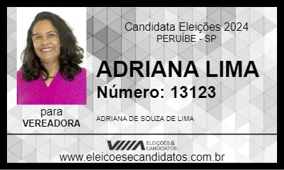 Candidato ADRIANA LIMA 2024 - PERUÍBE - Eleições