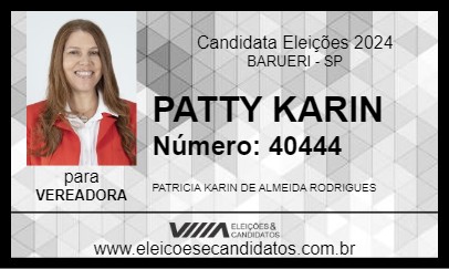 Candidato PATTY KARIN 2024 - BARUERI - Eleições