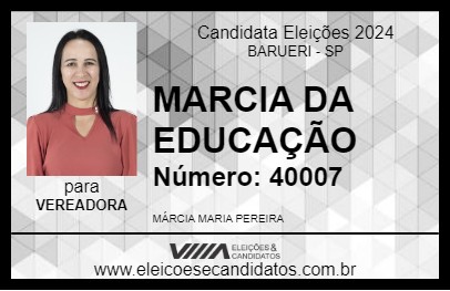 Candidato MARCIA DA EDUCAÇÃO 2024 - BARUERI - Eleições