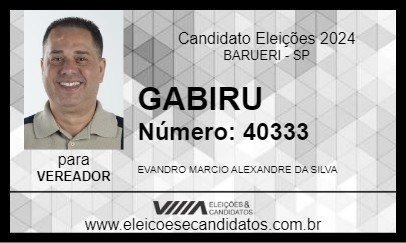 Candidato GABIRU 2024 - BARUERI - Eleições