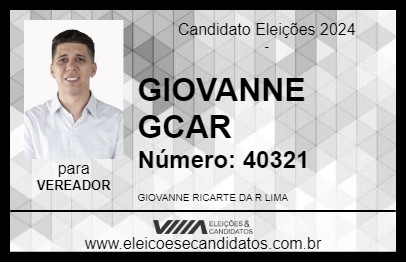 Candidato GIOVANNE GCAR 2024 - BARUERI - Eleições