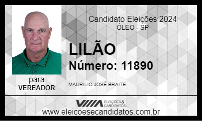 Candidato LILÃO 2024 - ÓLEO - Eleições