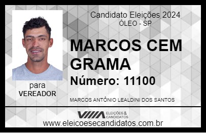 Candidato MARCOS CEM GRAMA 2024 - ÓLEO - Eleições