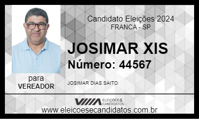 Candidato JOSIMAR XIS 2024 - FRANCA - Eleições